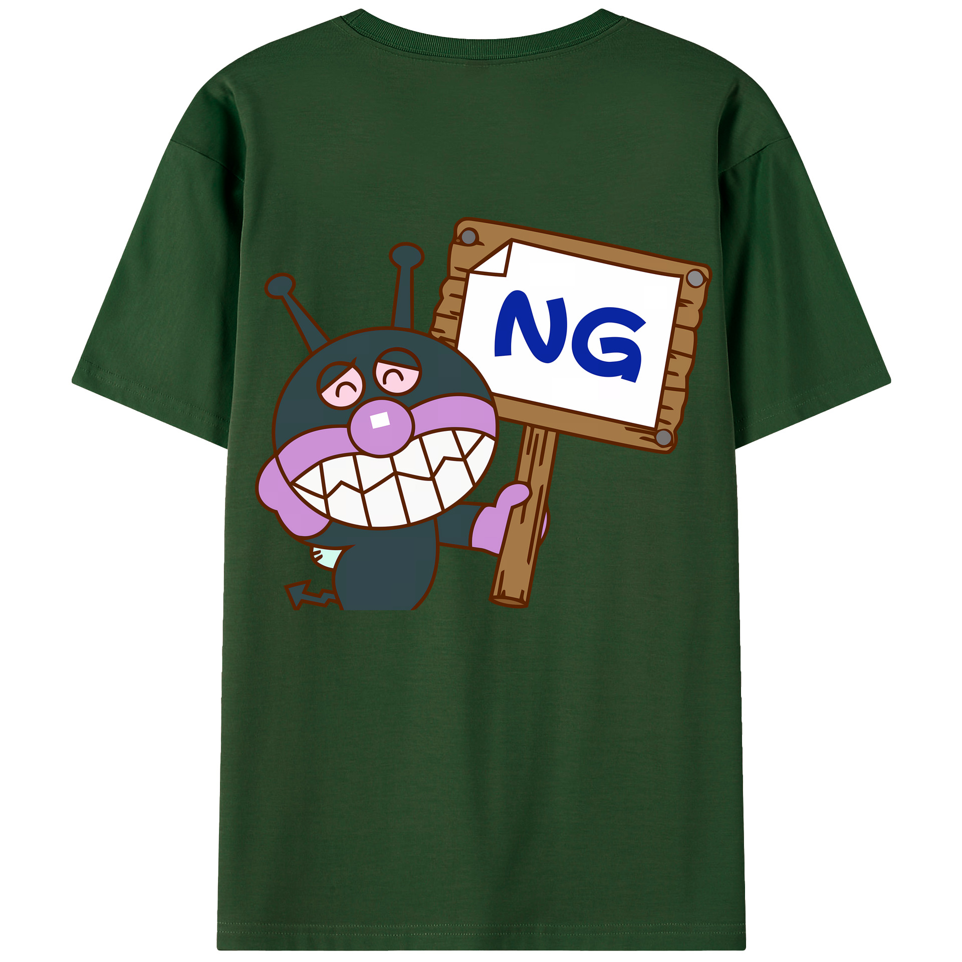 （画像用） アンパンマン Anpanman 綿100％半袖Tシャツ（背面プリント）